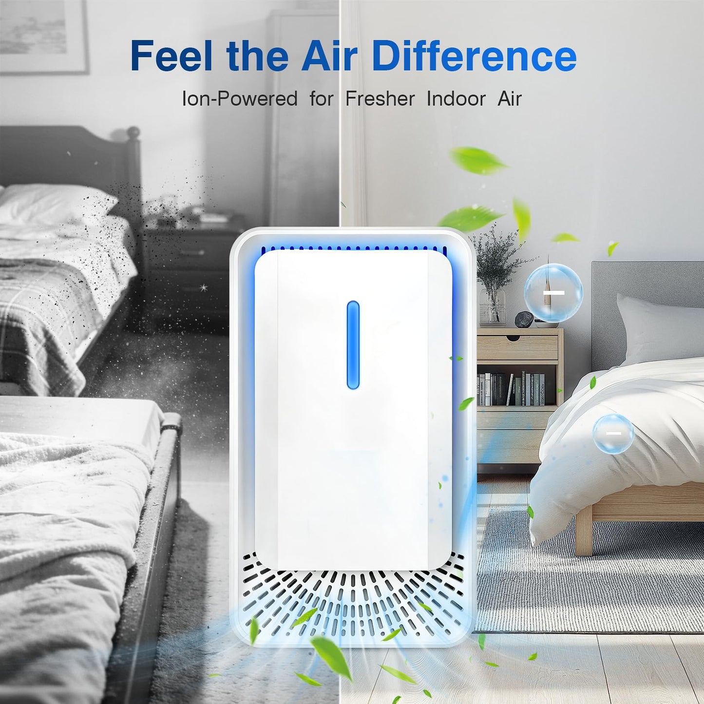Plug In Air Purifier 3 Pack, Compact air Ionizers for Home & Bedroom, Quiet Air Freshener for Home Pets, Smoke, Dust & Pollen Control, Portable Negative Ion Air Purifiers for Office, Kitchen & Hotel