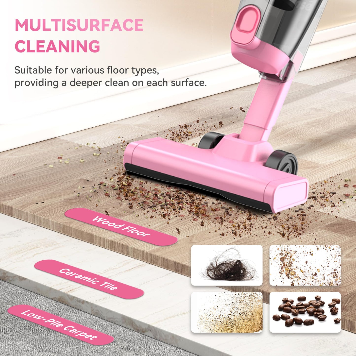 Vazone R6X Corded Stick Vacuum Cleaners for Home, 20Kpa Powerful Suction Stick Vacuum with 16Ft Cord, 2 in 1 Lightweight Handheld Vacuum Cleaner for Hardwood Floor Pet Hair
