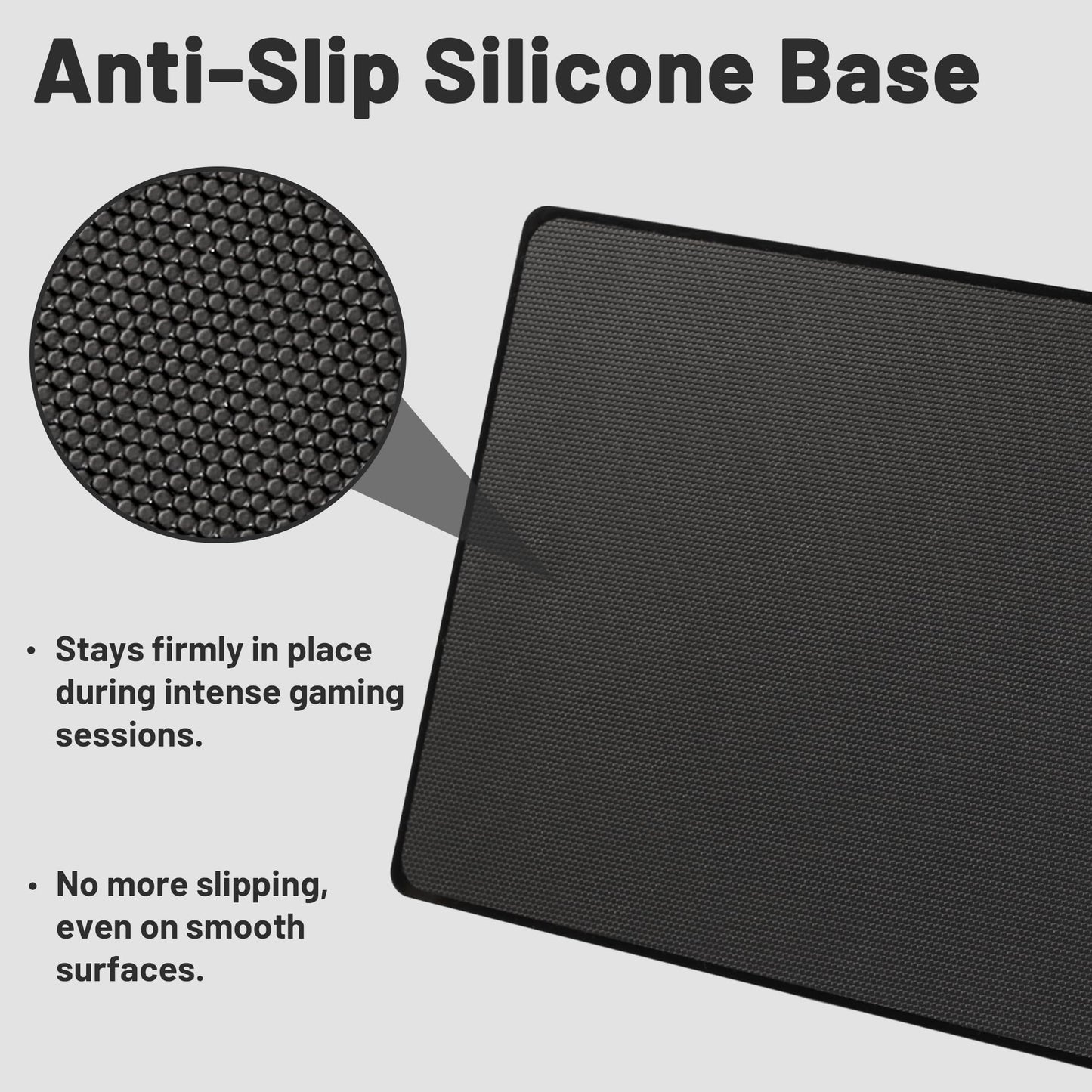 Glazir Glass Gaming Mouse Pad, Hard Mousepad for Gaming, 13.7” x 9.8” Ultra-Smooth Micro-Etched Surface Mousepad, Improved Precision & Speed, Anti-Slip Base, Black