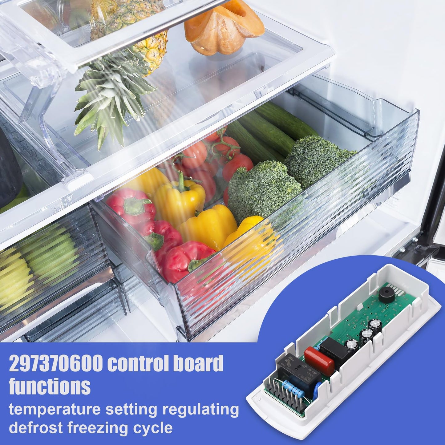 IURILA 297370600 Freezer Electronic Control Board - Replaces 297241800, 297366100