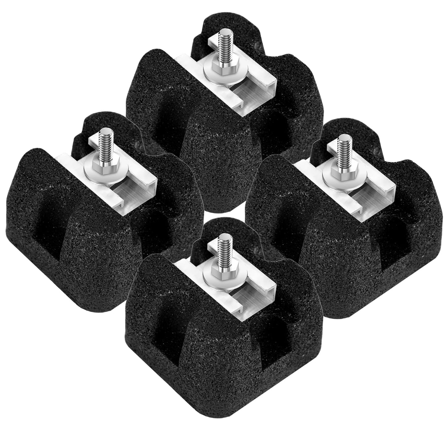 TZKQ 4 Pack Mini Split Floor Mount Base | Air Conditioner Base for 7,000–60,000 BTU | Anti-Vibration Mini Split Base, UV & Waterproof Condenser Support for Outdoor HVAC Units