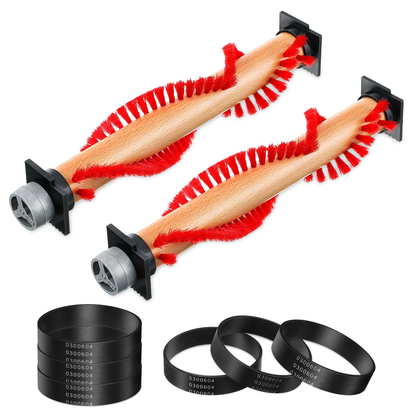 Landhoow XL Vacuum Brush Roller replacement parts with Vacuum Belt Compatible with Oreck XL Parts, Cleaner Belt compatible with 0300604, Upright Replacement Part for House and Office Clean (2 Pack)