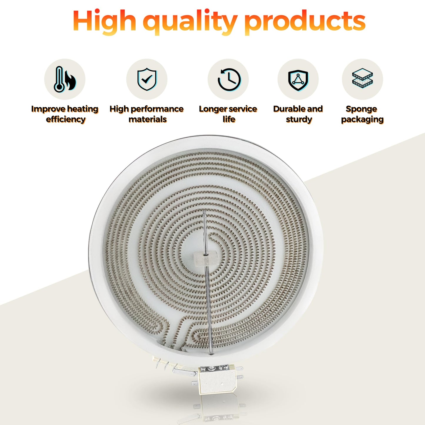 9" WB30X24111 Surface Element Compatible with GE Electric Cooktop and Range - 9 Inch Dual Radiant Heating Replace AP5989975 PS11729126 EAP11729126 4465256, by PANDEELS