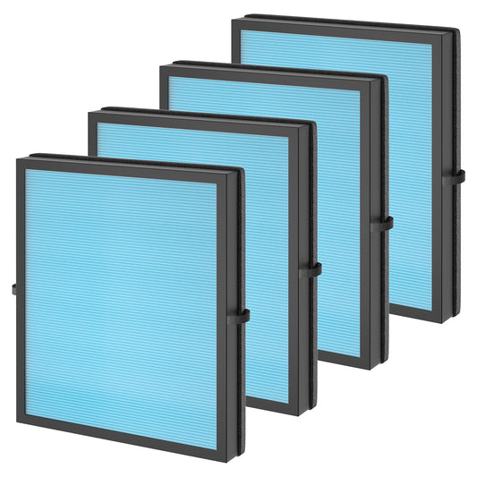 4 Pack MK04 Air Filter Replacement For AROEVE MK04 MG04JH Air Puri-fier Model DH-JH04, 4-Layers Premium Filter Replacement For MK04 MG04JH Air Puri-fier - Standard Version, Compare to Part# MK04LX