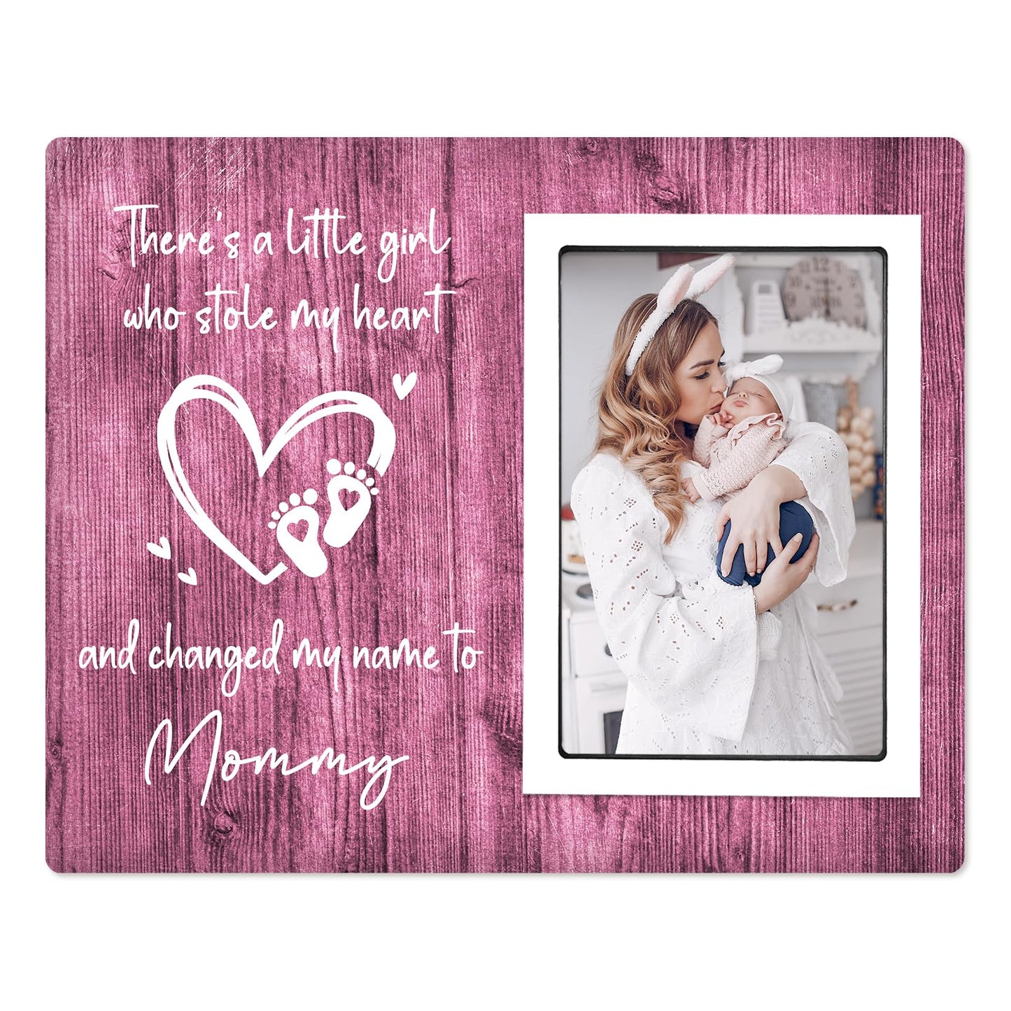 SteadStyle Mothers Day New Mom Gifts for Baby Girl – Mom Picture Frame from Newborn Daughter, Shower Gift for Girl, First Mother’s Day Present, Registry Must Have Keepsake, Fits 4x6 Photo