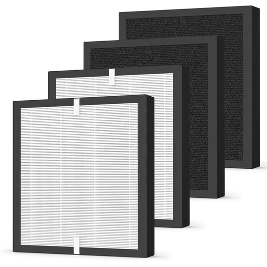 4 Packs Air Purifier Replacement Filter, Compatible with TPLMB/YARIKI P280 and AIUZLK P260 Air Purifier Filter, H13 HEPA Premium Filter Activated Carbon Filter 3-Stage Filtration