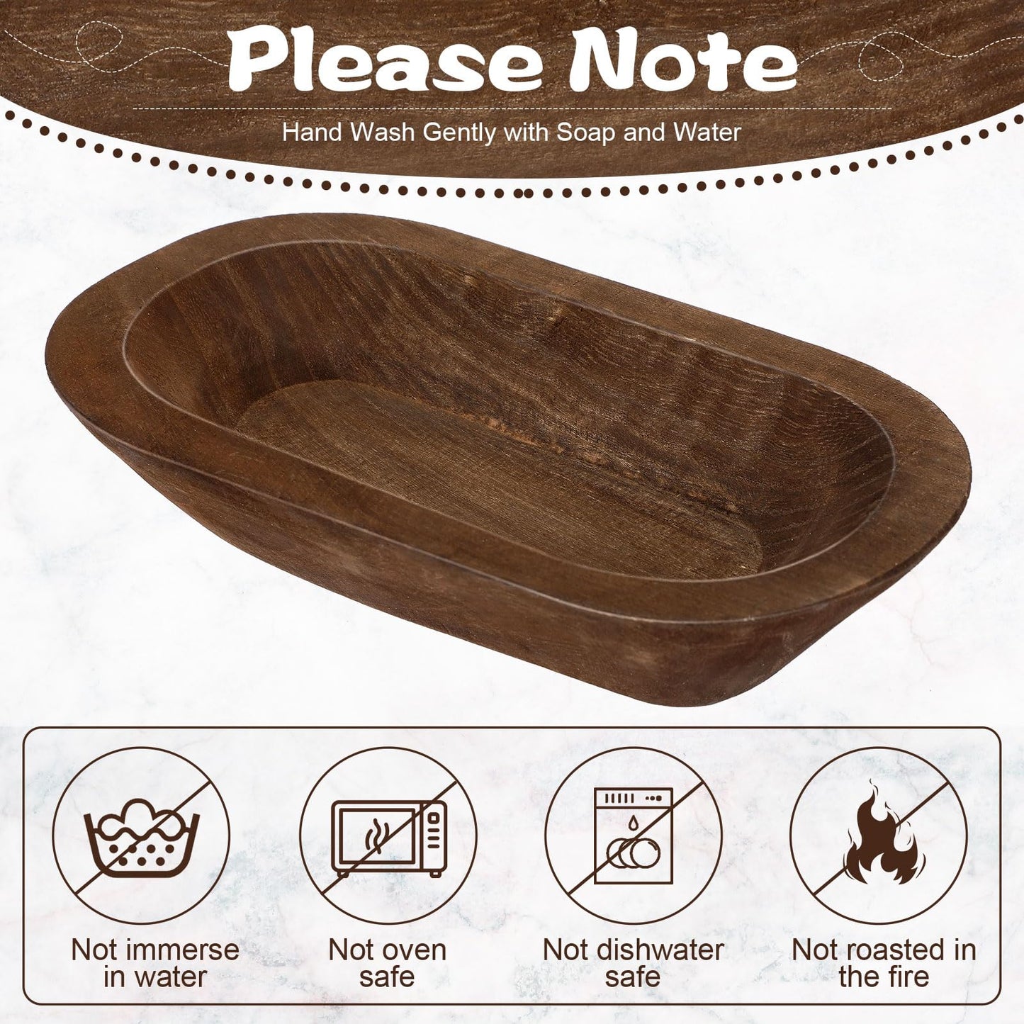 Nuogo 10 Pack Wooden Dough Bowls Bulk Rustic Dough Bowls for Wedding DIY Home Crafts Making Farmhouse Fruits Supplies Decoration(8.5 Inches,Brown)