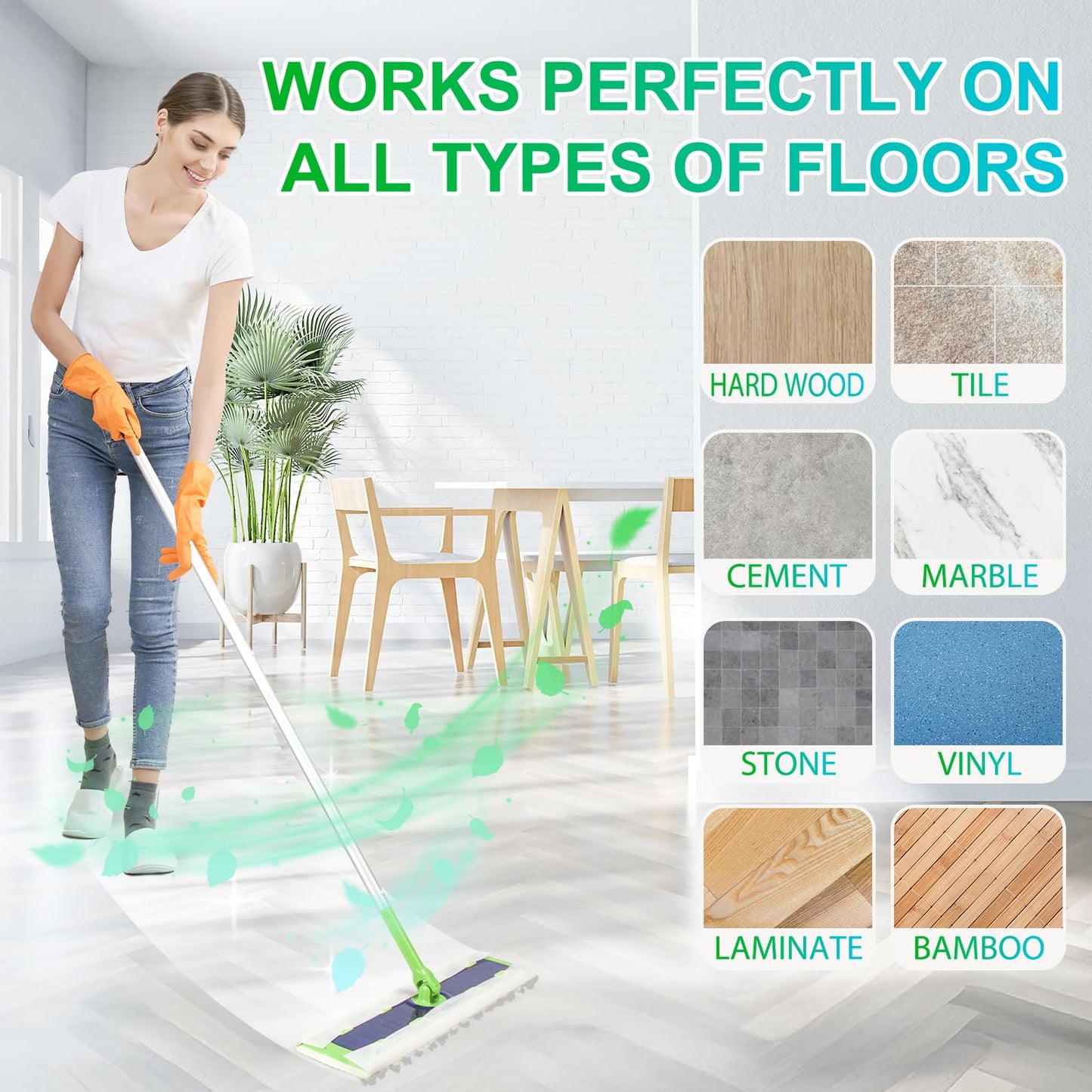 40 Count XL Dry+Wet Mop Pad Refills for Swiffer Sweeper XL Mop - Disposable X-Large Pads Kit Includes 30 Dry Sweeping Cloths & 10 Wet Mopping Pads for Floor Cleaning.（Only Pads, not Including mop）