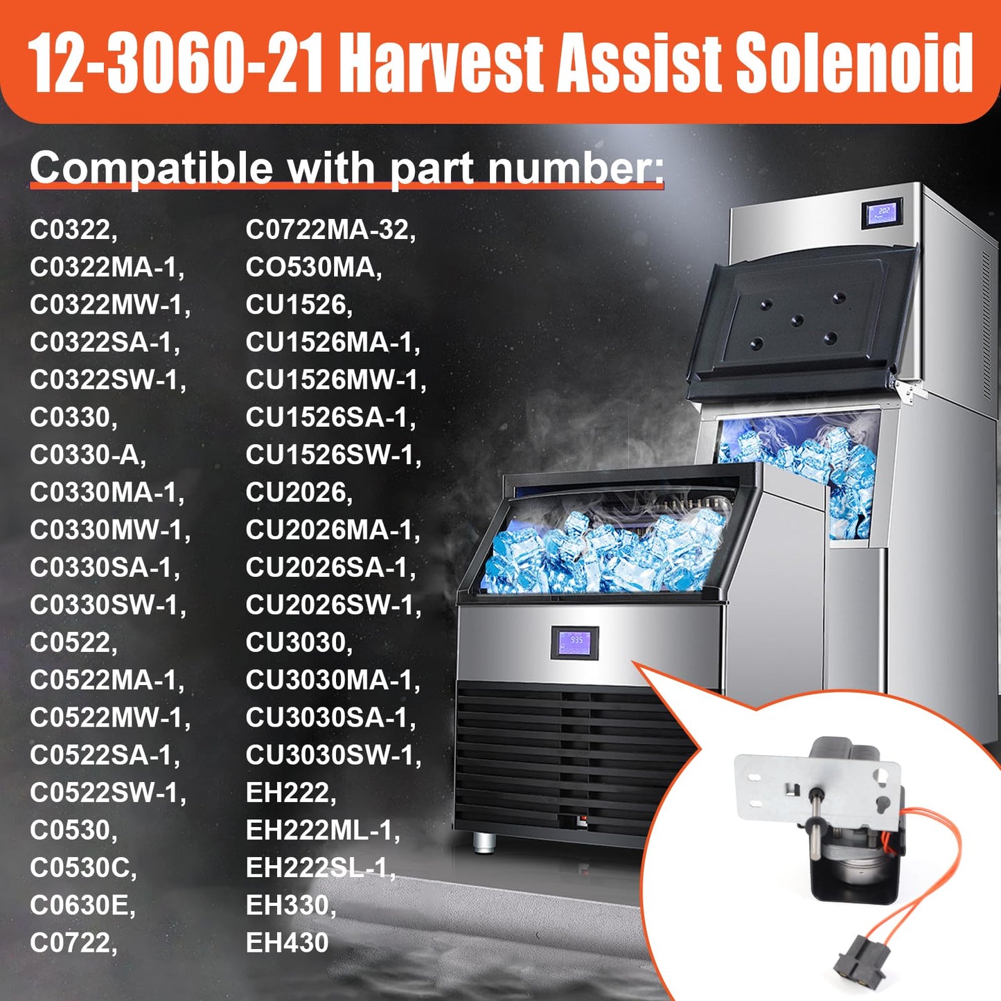 12-3060-21 Harvest Assist Solenoid Compatible with Scotsman Ice Systems - Parts Compatible with Scotsman Ice Machine Multiple Models