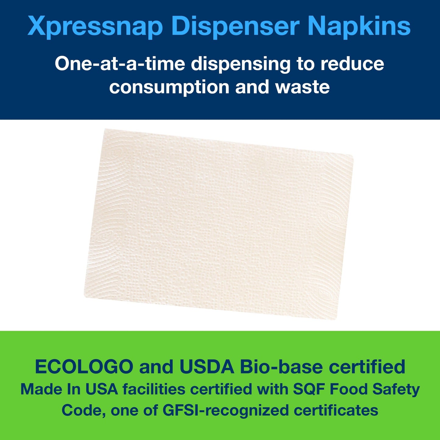 Tork Xpressnap Tabletop Napkin System Starter Pack Black N4, Dispenser and 1 x 500 One-at-a-Time Dispensing Napkins, 80062300
