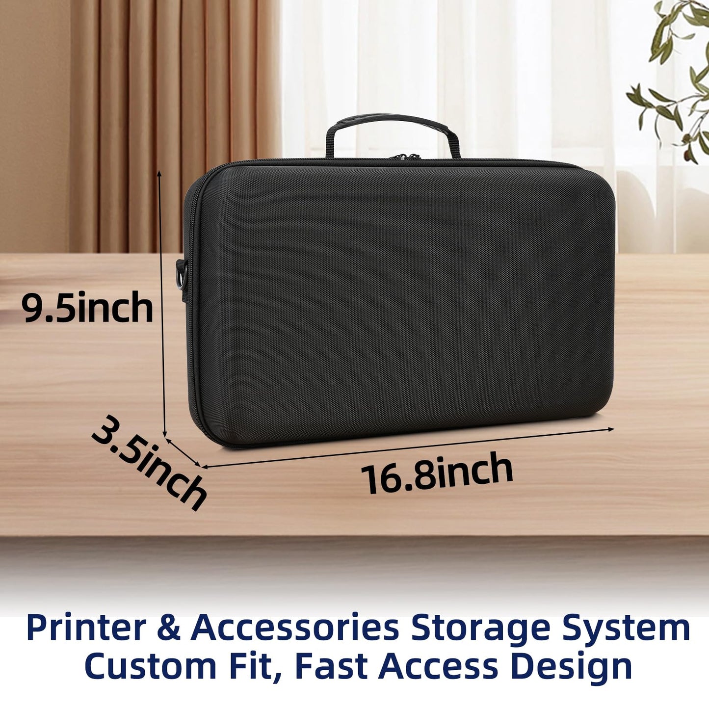 HESPLUS Hard Travel Case for Canon PIXMA TR160 / TR150 / iP110 Wireless Mobile Printer, Printer Storage Bag Organizer with Adjustable Shoulder Strap (Case Only)