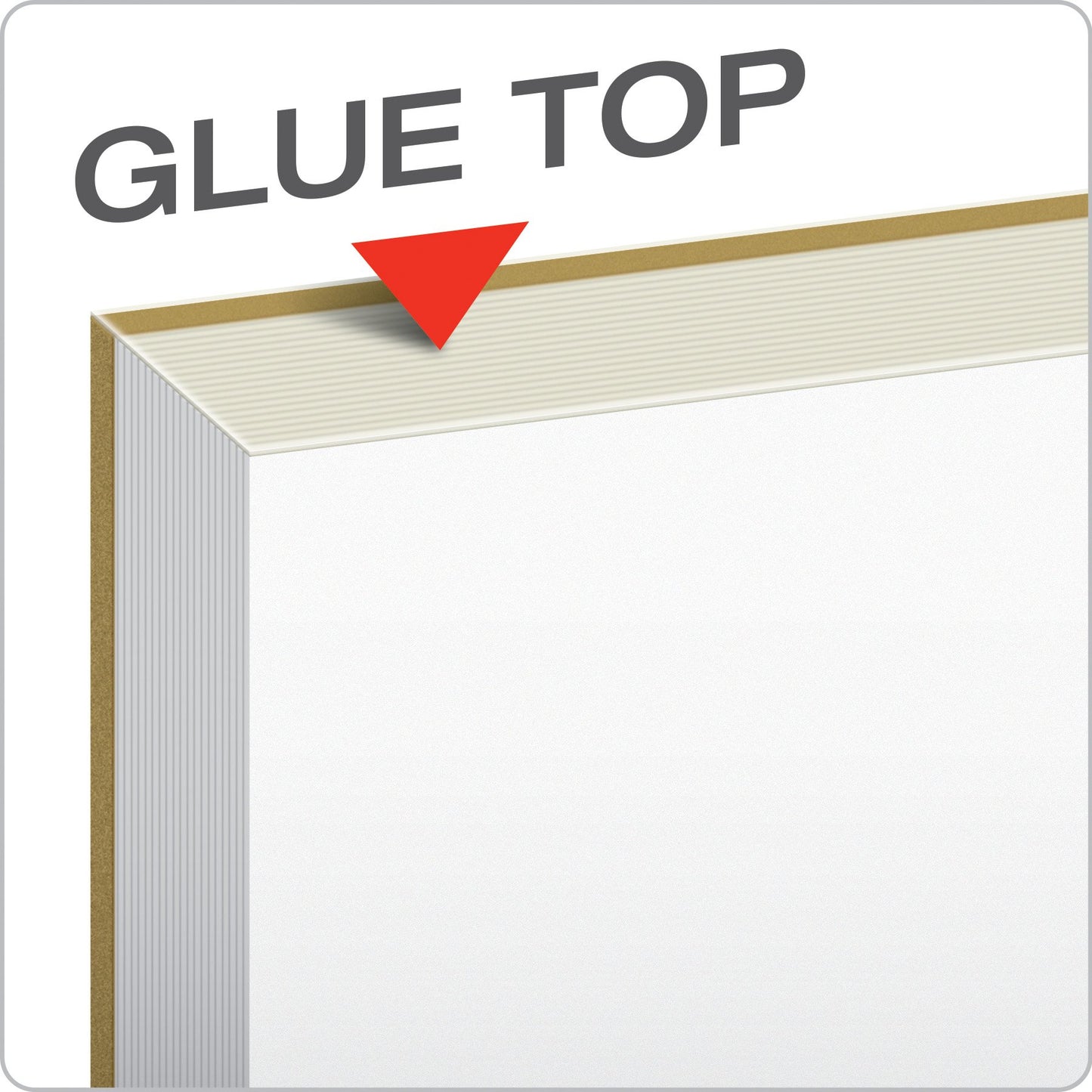 TOPS The Legal Pad Plus Writing Pads, Glue-Top, 8-1/2" x 11", Blank, 50 Sheets, 12 Pack (71520) , White