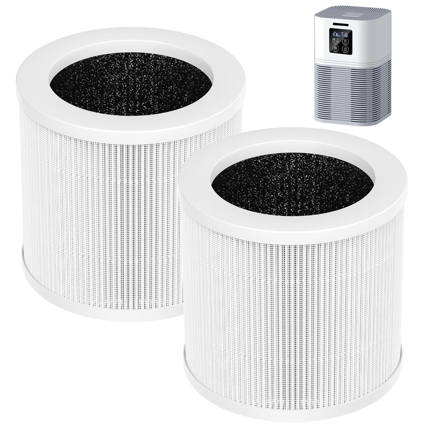2 Pack A1 Replacement Filter Compatible with VEWIOR Air Purifier HQSC-50, HQKJ-80, AMEIFU AP01W, KOIOS HQKJ-50 Air Pur ifier, 3-in-1 HEPA Air Cleaner Filter