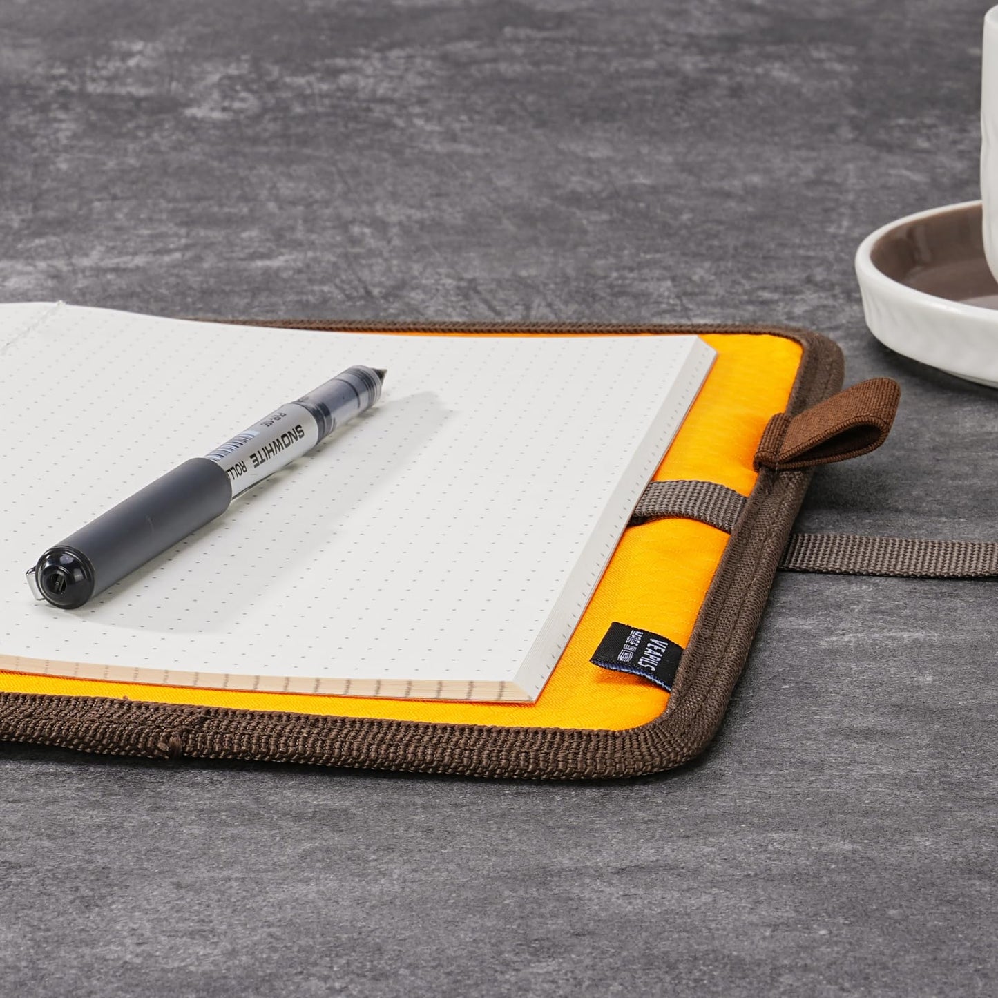 Field Journal Notebook A5 Planner Cover, Travel Journal for Men & Women Travelers Notebook Cover, Water Resistant Waxed Canvas A5 Cover with Pen Holder, Included 5.8" x 8.3" Refillable Field Book