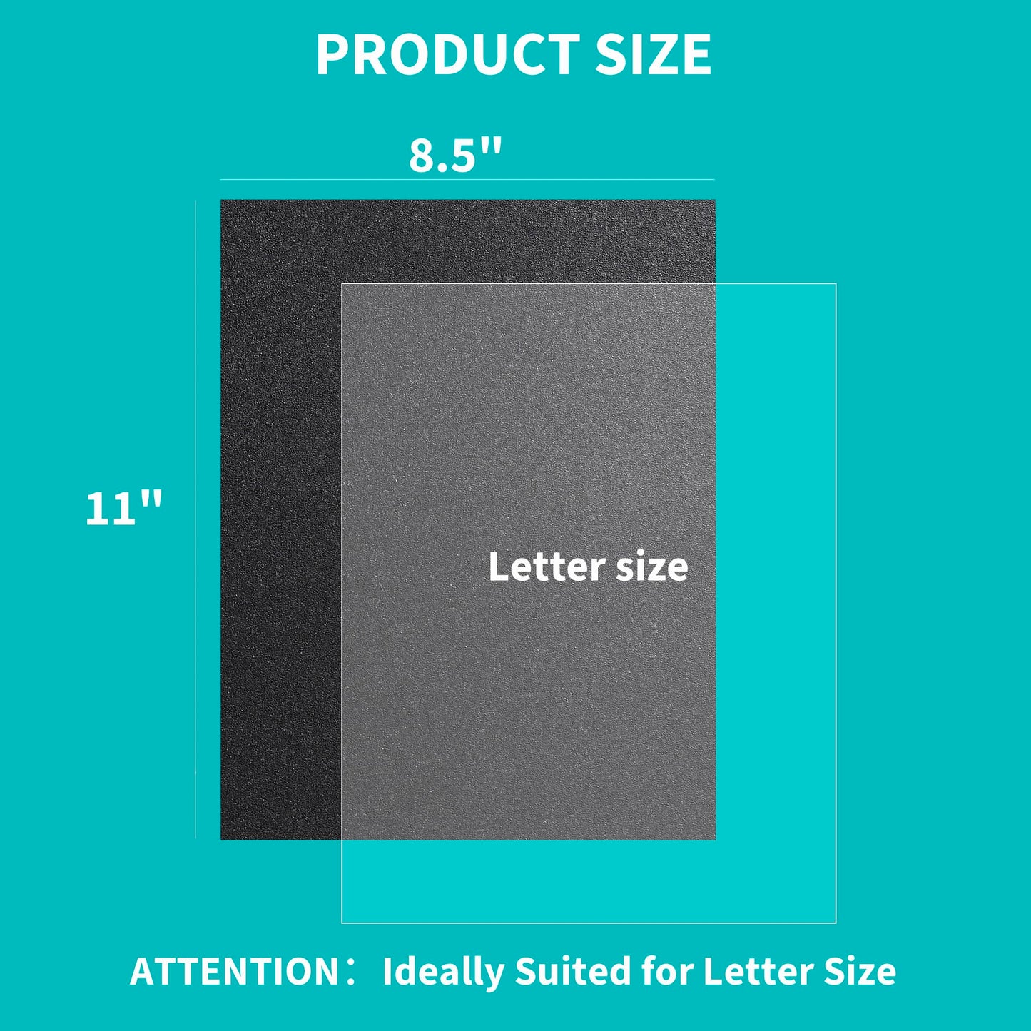 Binditek 200 Pack Binding Covers and Backs Set, 8.5 x 11 Inches, 100 Clear PVC (8Mil), 100 Sand-Textured Polycovers (12Mil), Letter Size