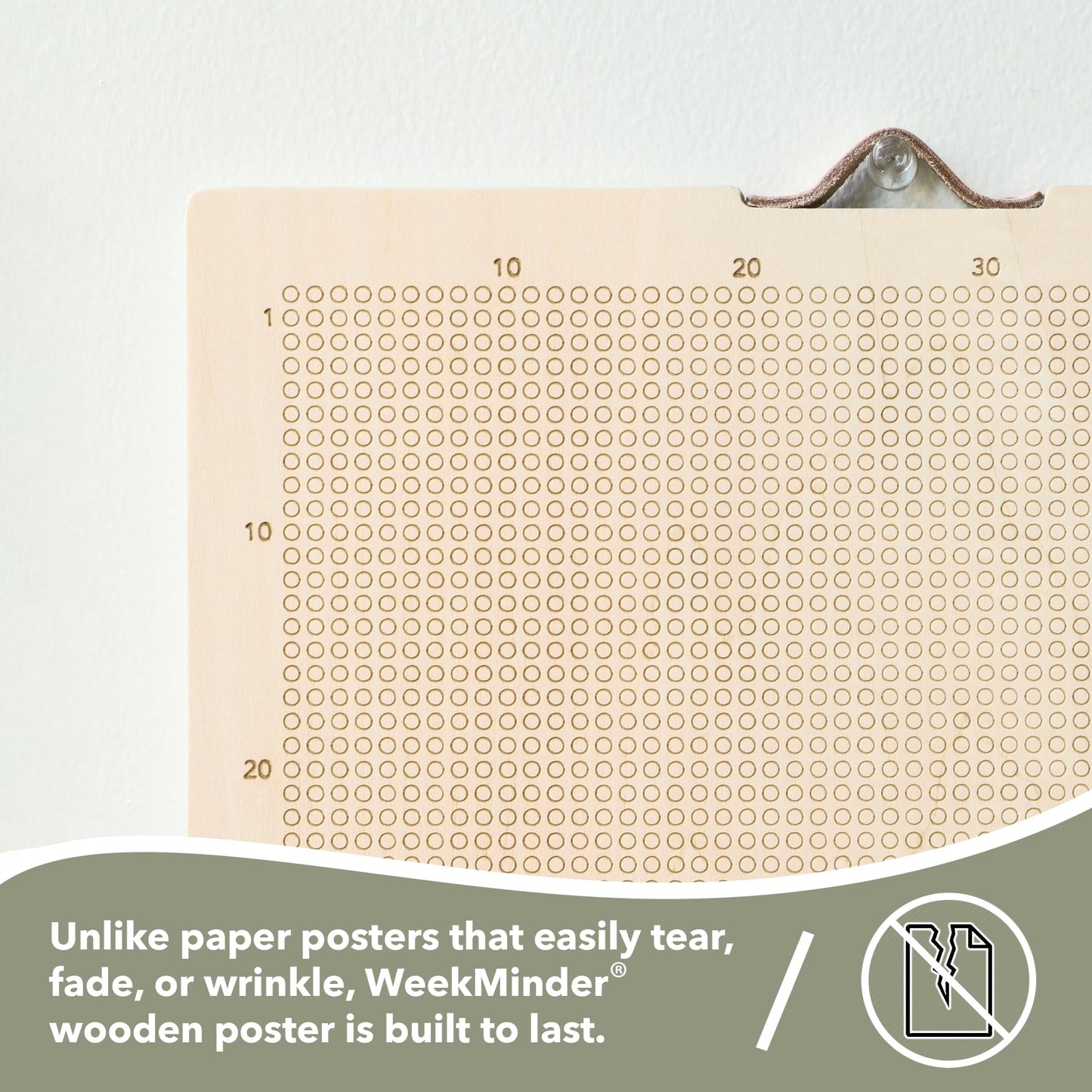 ArtMinder Wooden Life Calendar - 90 Years in Weeks Poster of My Memento Mori Motivational Stoic Calendar to Develop Habits in 4K (Birch Wood - Circles)