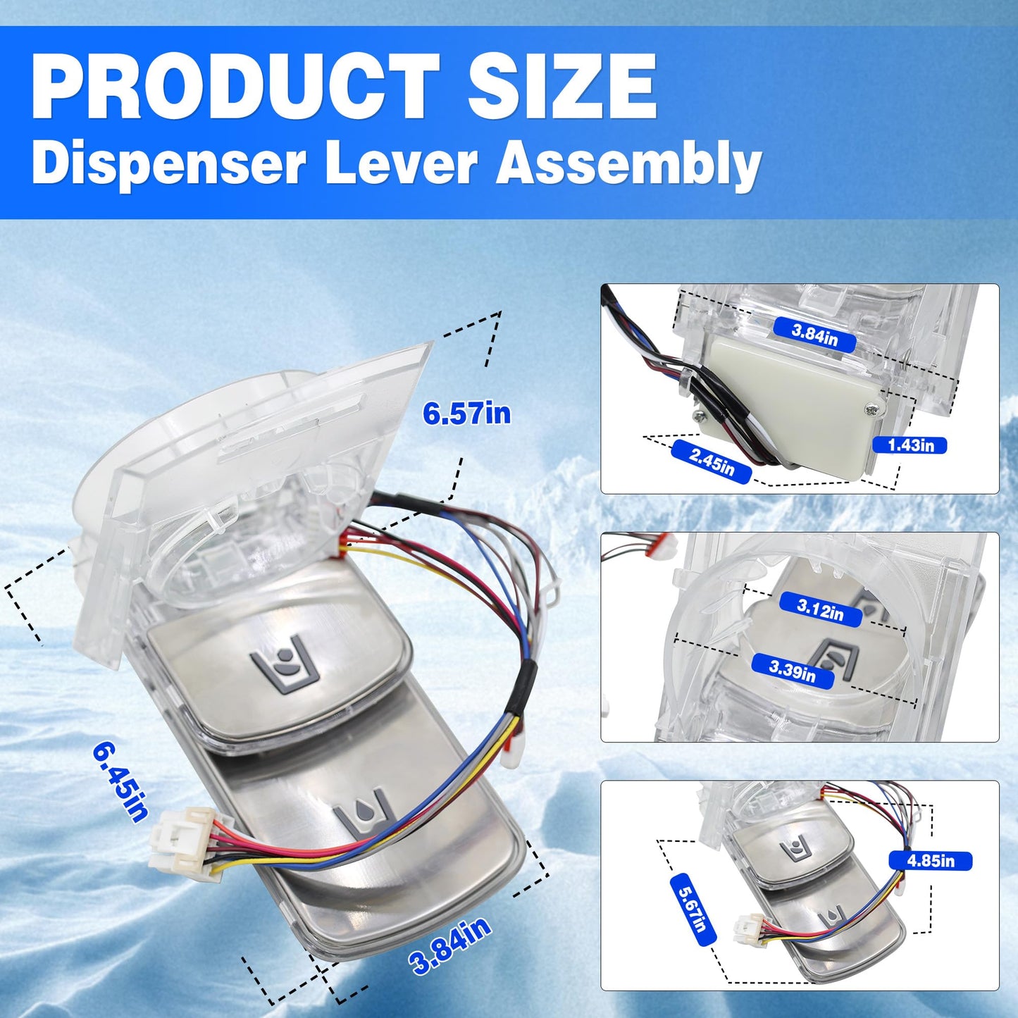 Cosamatcozon DA97-08519A Upgraded Refrigerator Dispenser Lever Assembly - Compatible with Some Samsung Refrigerators