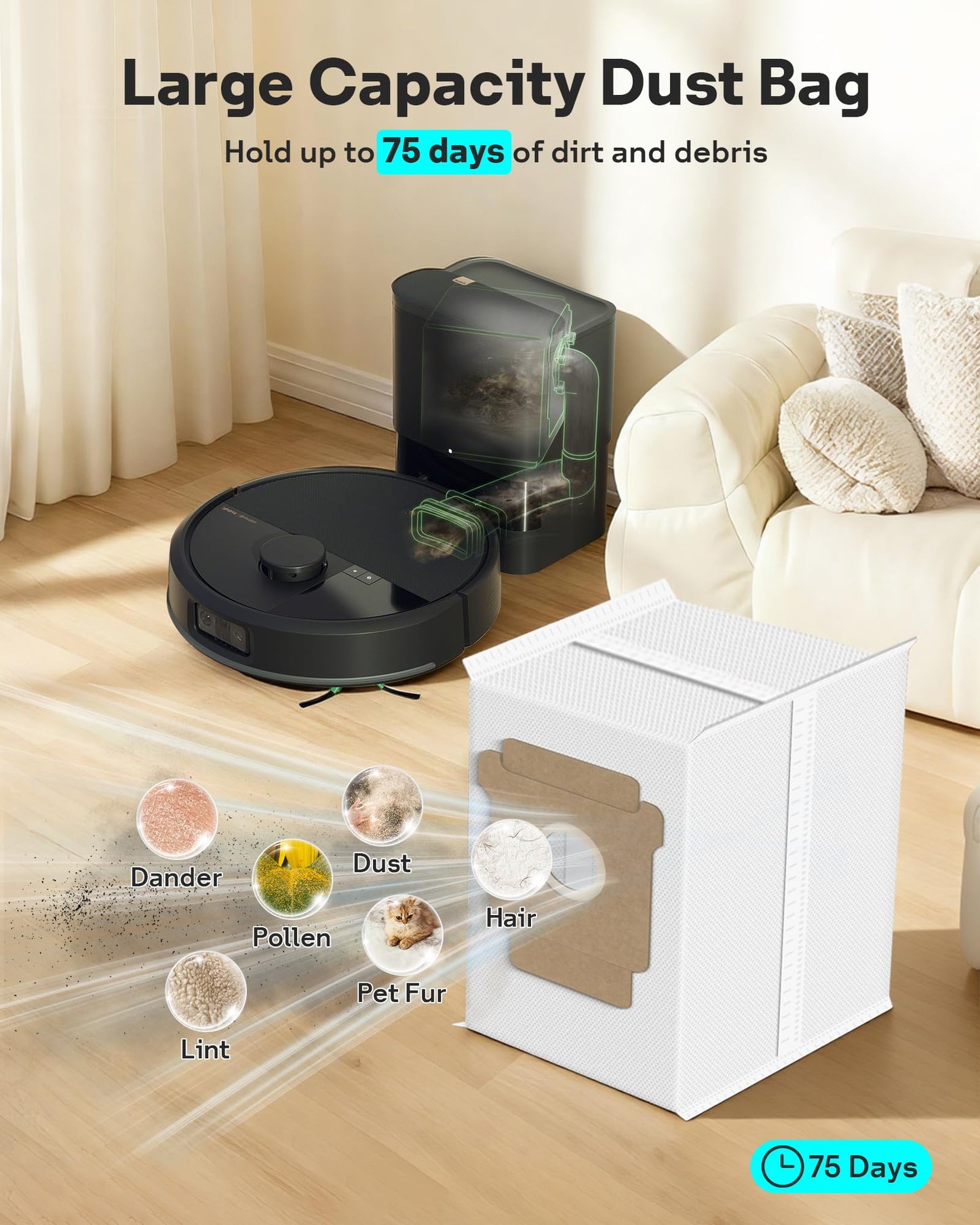 Leemone 23 Pcs Replacement Parts for iRobot Roomba Max 705 Vac & Plus 504 Vac Robot Vacuum, 705 Accessories Kit with 4 Main Roller Brushes, 6 Dust Bags, 6 Filters, 6 Side Brushes, 1 Cleaning Brush