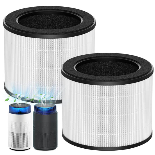 2 Pack Airmega 100 Replacement Filter Compatible with Coway Airmega 100 Air Purifier, 3-IN-1 Certified HEPA & Activated Carbon with Deodorization Filter
