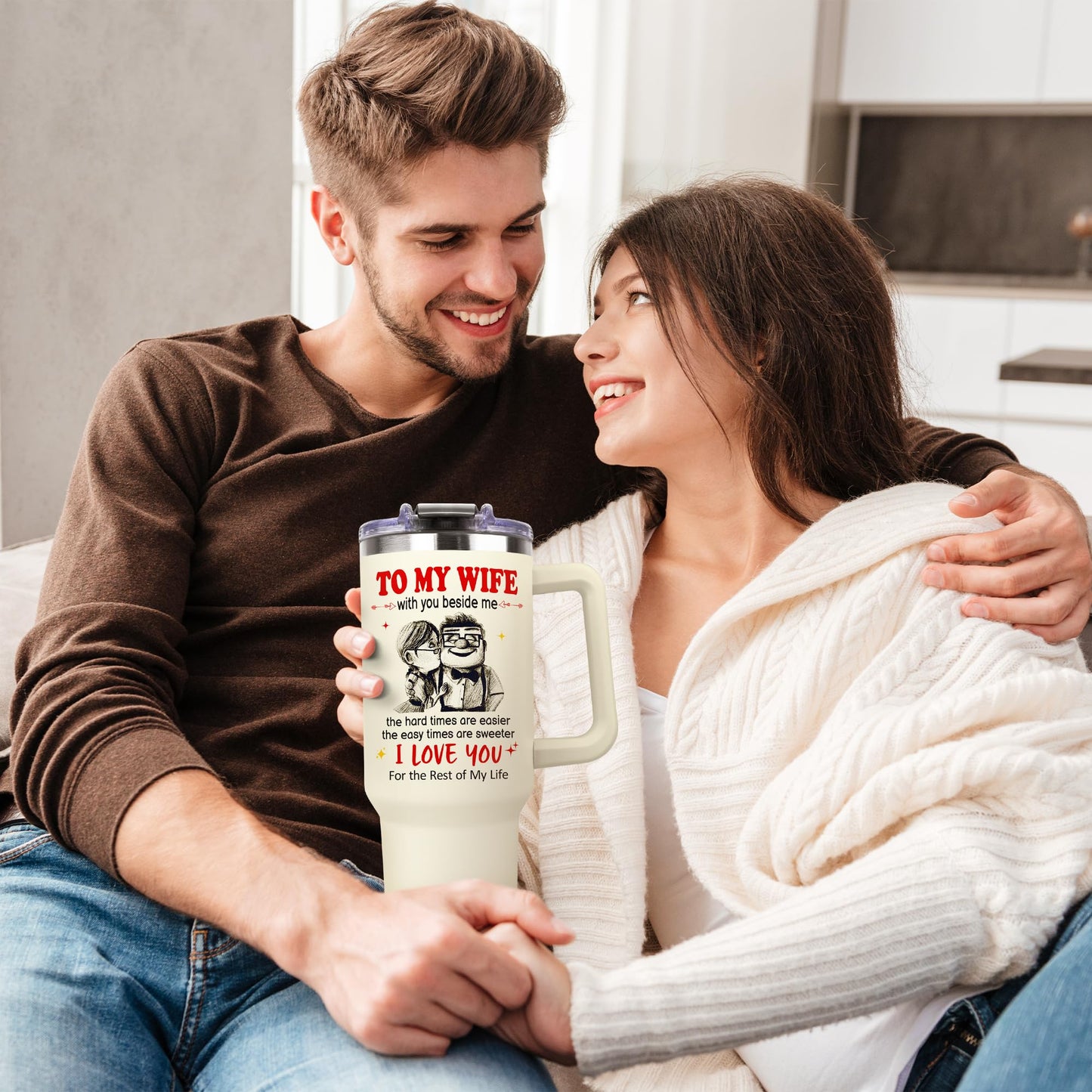 NAIREG Birthday Gifts for Wife from Husband - Anniversary Romantic Gifts for Women - Wife Birthday Gift Ideas -Christmas Valentines Mothers Day I Love You Gift for Her - To My Wife's Tumbler 40oz