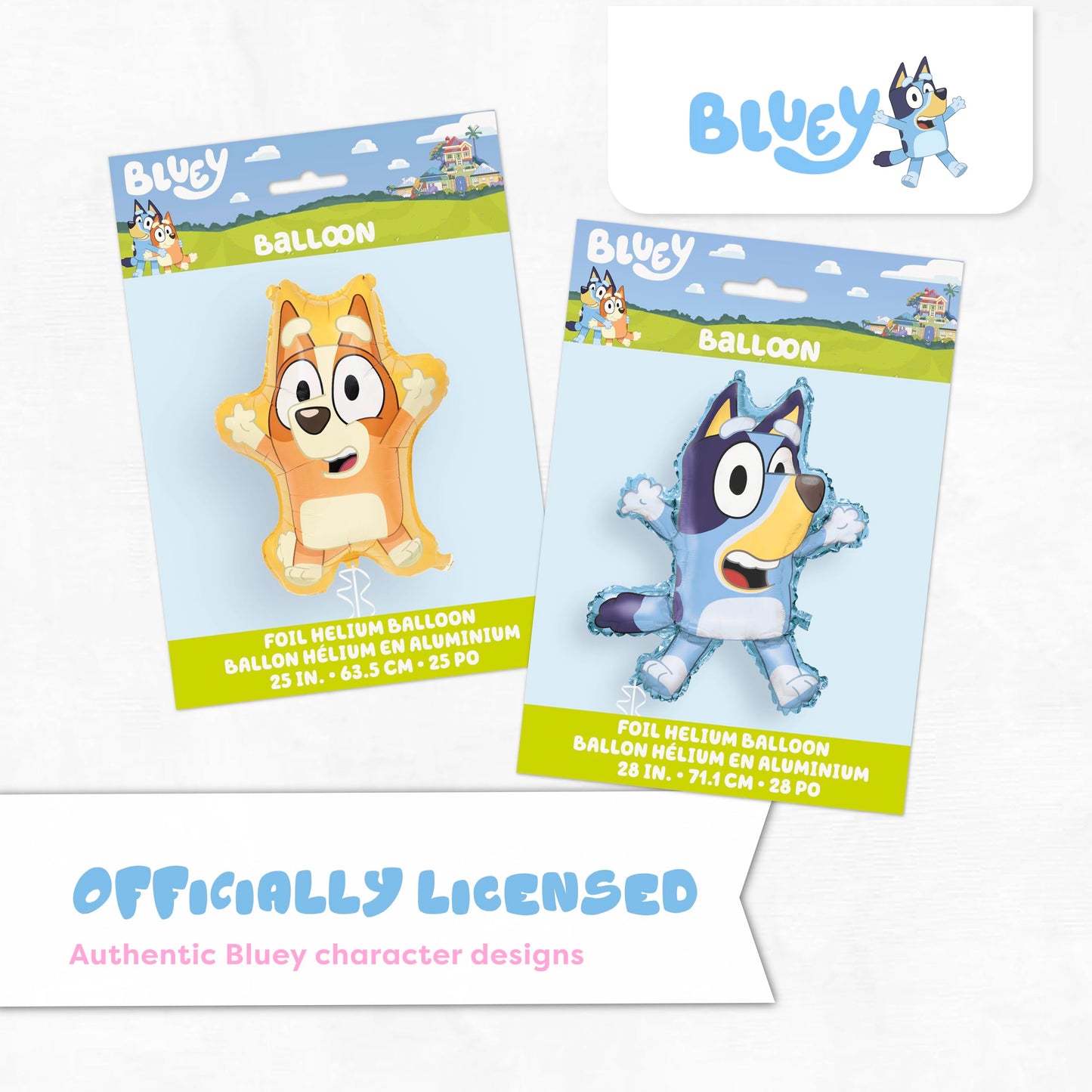 Bluey Birthday Decorations Girl Party Supplies for 16 - Officially Licensed Banner, Tablecloth, Foil and Latex Balloons, Plates and Napkins, Candles, Sticker