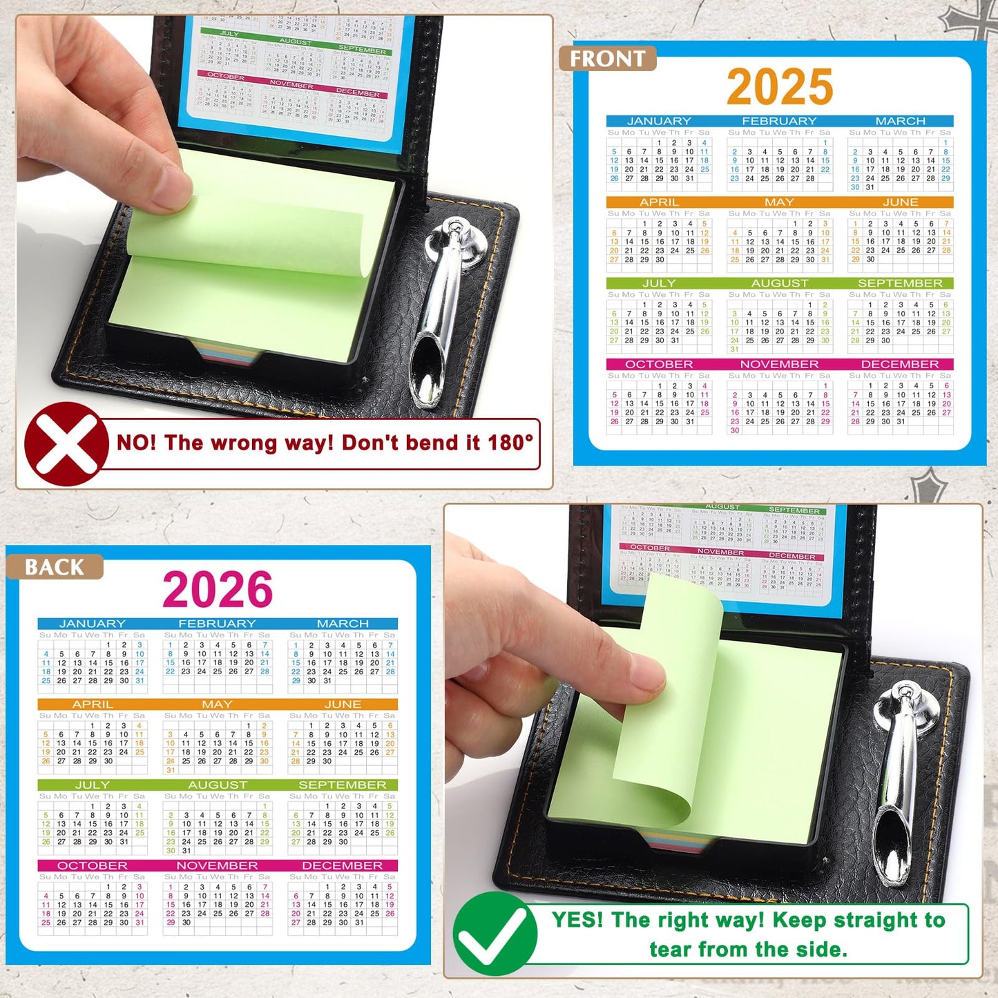 Spakon 12 Set Christian Gifts Bulk, Fathers Day Religious Bible Verse Sticky Note Holder with Pen, PU Leather Scripture Memo Box for Graduation Women Men, Inspirational Church Gifts (Black)
