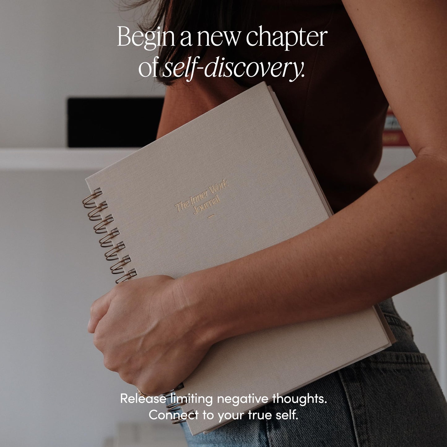The Inner Work Journal: Mental Health Journal to Relieve Anxiety & Depression for Men & Women With Prompts - Guided CBT Journal for Inner Child Healing, Mindfulness, Reflection, and Stress Relief (Sand)