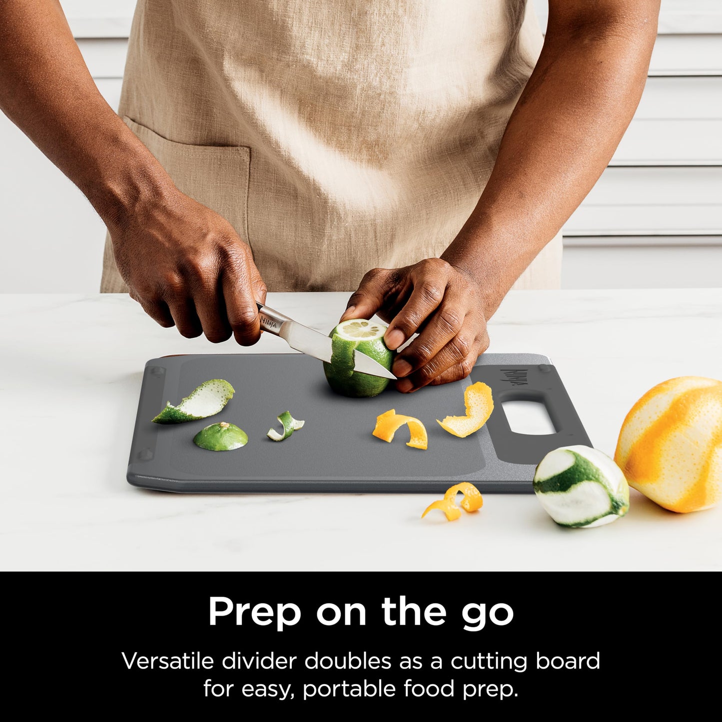 Ninja FrostVault Cooler Divider Insert & Cutting Board, Multipurpose Removable Divider, Easy to Clean, Dishwasher Safe, Designed to Fit Ninja FrostVault Hard Coolers, Black, XSKCUTBRDDIVDR