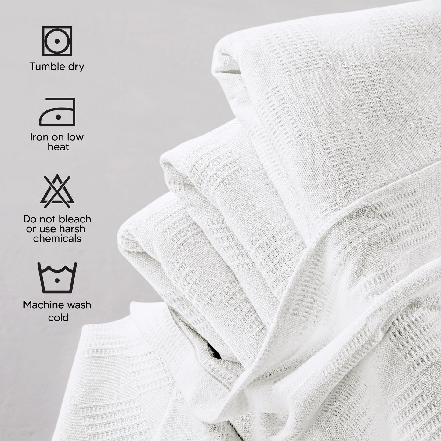 Utopia Bedding 100% Cotton Thermal Blanket White Queen Size Soft, Lightweight, Breathable, Cozy Spring and Summer Blankets for Bed, Home Room Decor Gifts for Women and Men (90x90 Inches)
