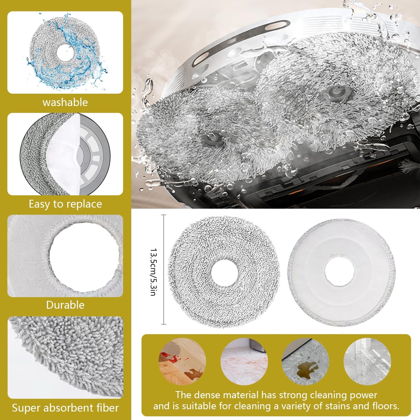 L20 Ultra/L20 Ultra Complete/L30 Ultra/L30 Ultra Complete Replacement Parts for Dreame Vacuum Cleaner, Accessory Kit: 2 Main Brushes, 6 Side Brushes, 4 HEPA Filters, 6 Dust Bags, 8 Wipes-Yivy 28PCS