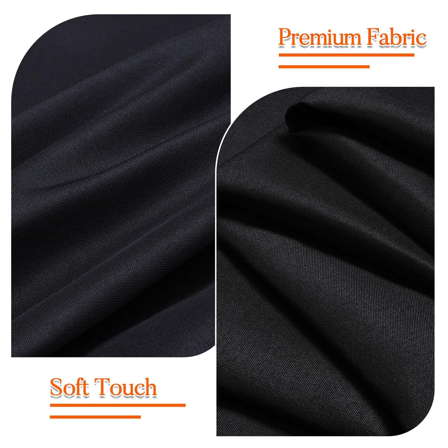 10 Pack Black Tablecloths 60x102 Inch Black Table Cloth for 6 Foot Rectangle Tables, Wrinkle Resistant Rectangular Tablecloth Washable Polyester Fabric Table Covers for Party Banquet Wedding Buffet