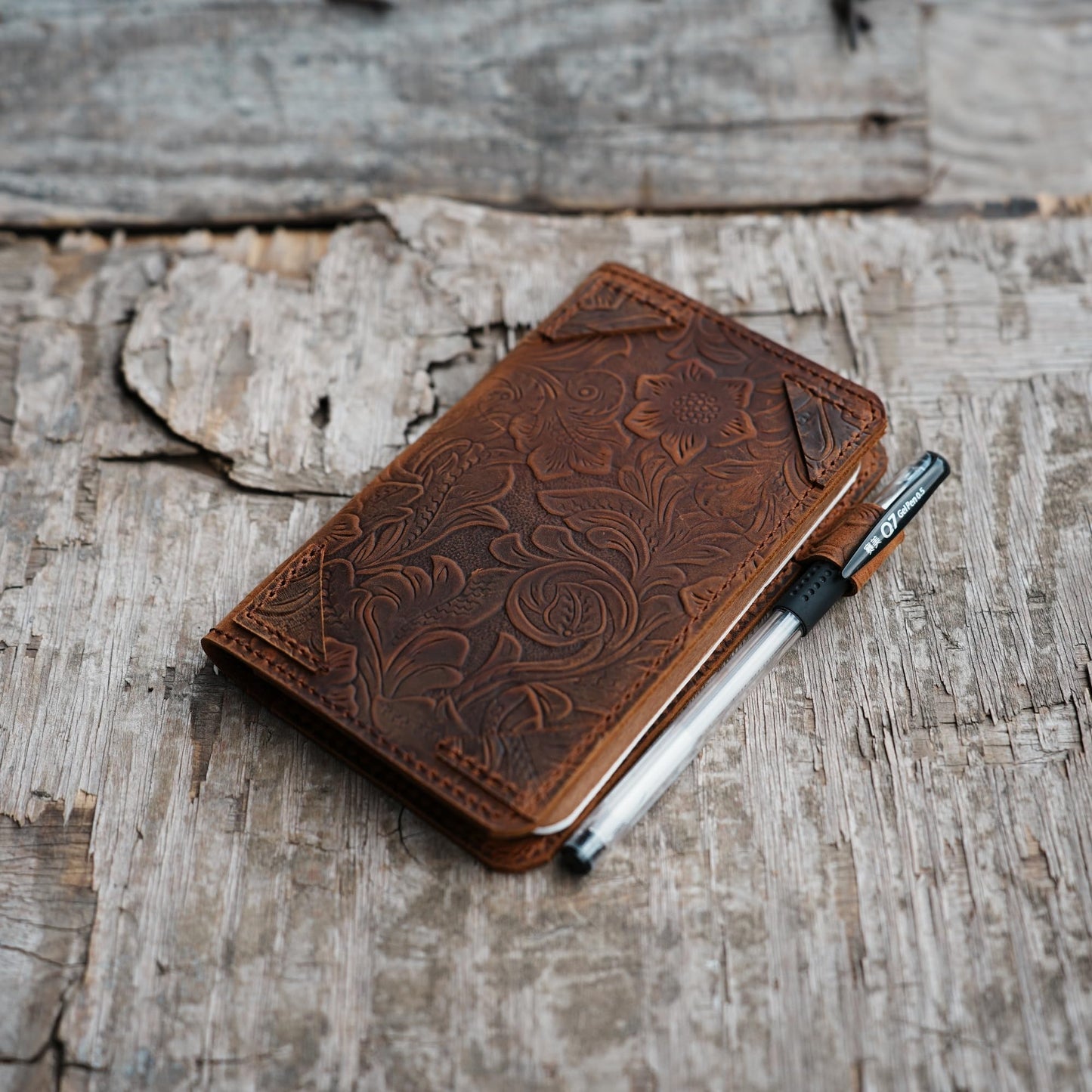 JJNUSA Distressed Genuine Leather Notebook Notepad Cover for Field Notes with travel Index Cards 3" x 5" cover fieldnotes 3.5 "x 5.5" Cover Vertical