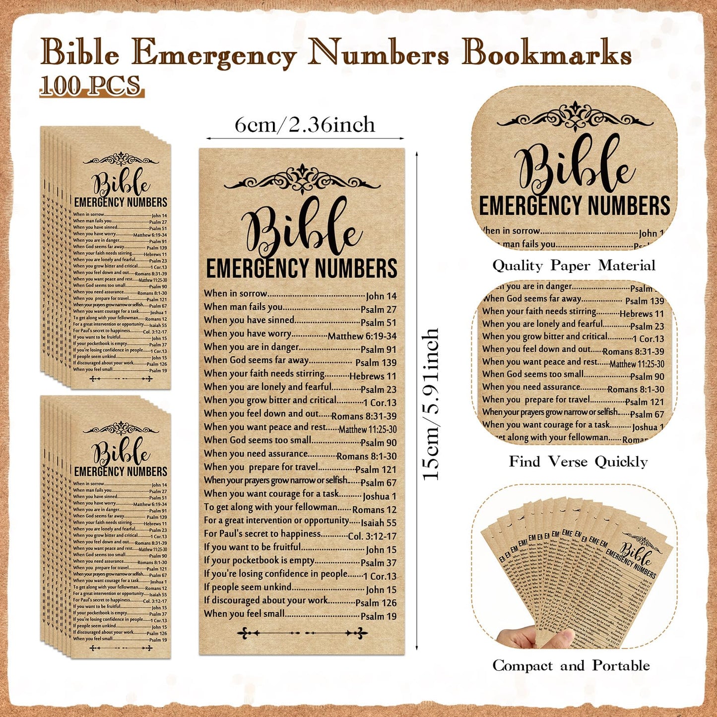 Feifeiya 100 Christian Gifts Bulk for Men Dad, Father's Day Bible Verse Bamboo Pens with Religious Silicone Keychains and Emergency Scripture Bookmarks, Church Bible Study Group Baptism Favors