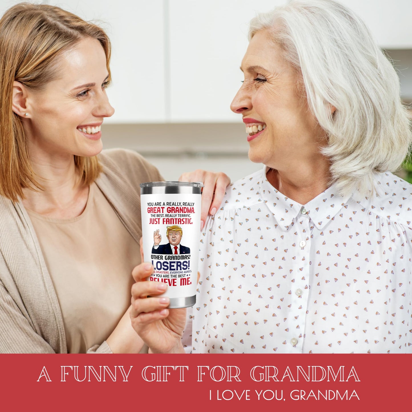 UMACVN Gifts for Grandma - Birthday, Mothers Day, Christmas Grandma Gifts from Grandchildren - Gift Ideas for Grandmother from Granddaughter, Grandson, Grandkids - 20 Oz Stainless Steel Tumbler