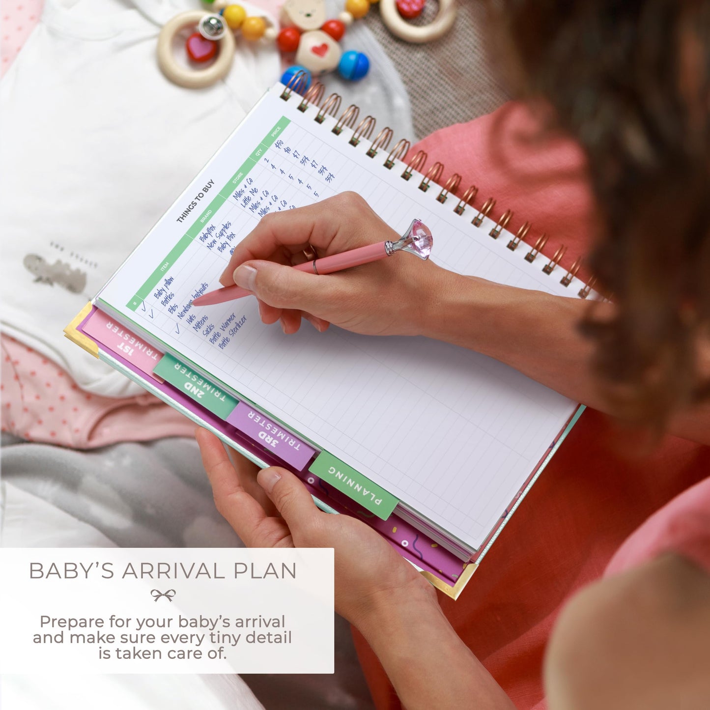 Clever Fox Pregnancy Journal & Memory Book - Pregnancy Planner & Notebook for Expecting Moms – Baby Keepsake, First Time Moms Gift (Mint Cream, 9" x 10.5" SonoFrame Edition)