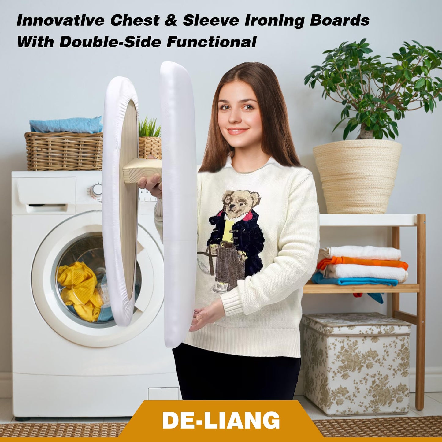DE-LIANG Chest and Sleeve Ironing Board,Two-Sided Ironing Board Professional Garment Pressing Aide