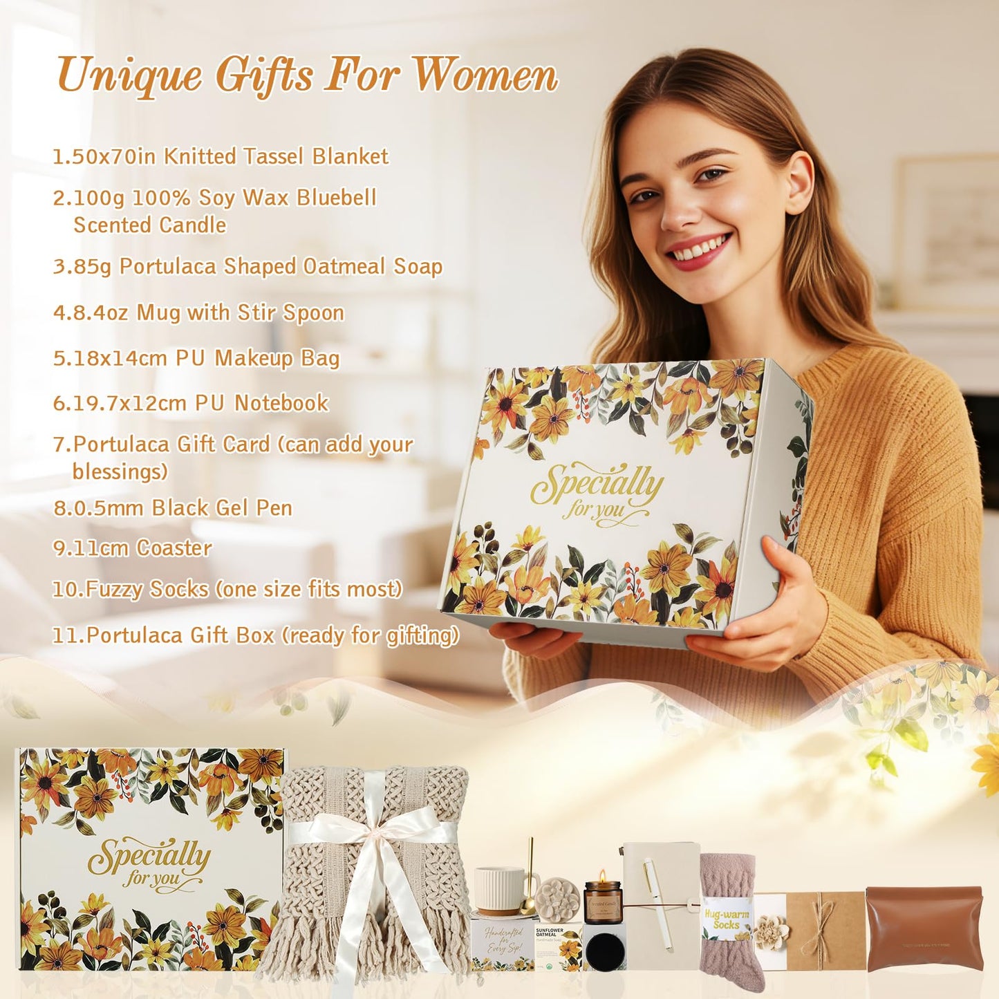 Get Well Gifts for Women Self Care Gift - Birthday Gifts Box for Women Mom Friend, Sympathy Gift Baskets for Women Care Package, Thinking of You Inspirational Relaxing Appreciation Gifts for Her