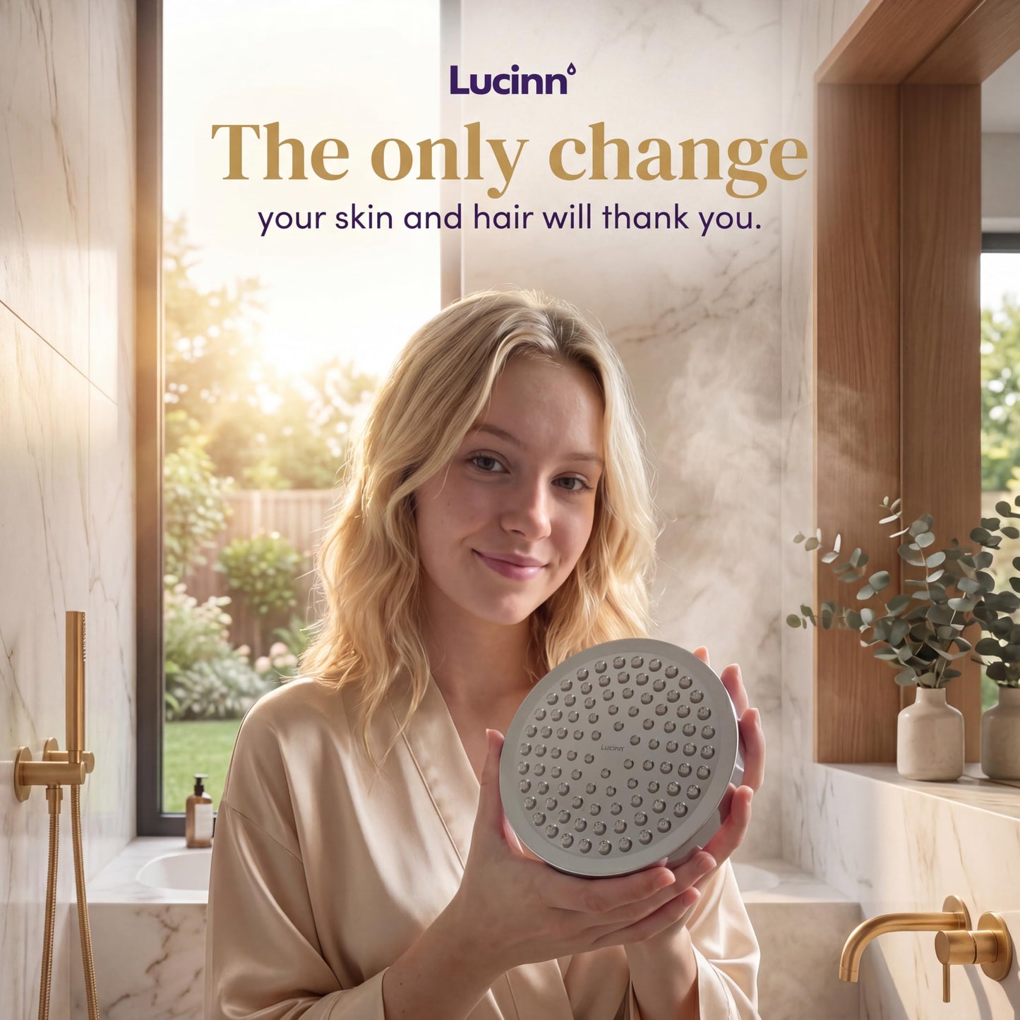 Lucinn Pro Filtered Showerhead Replacement Cartridge – Compatible with Lucinn Pro Filtered Shower Head – Reduces Chlorine, Heavy Metals & Impurities for Softer Skin & Smoother Hair