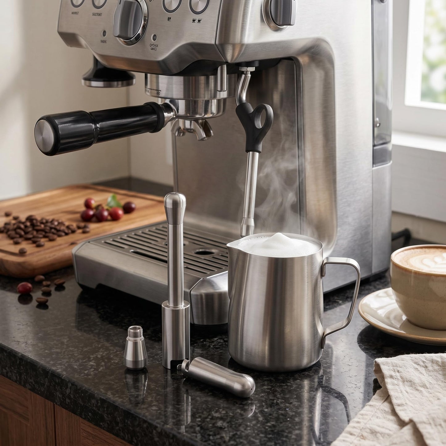 Upgrade Your Coffee Machine Steam Wand, Stainless Steel Milk 3oz Steam Nozzle for EC685, ECP35, ECP36 Coffee Machines with Easy Installation for Rich Milk Foam Latte Art