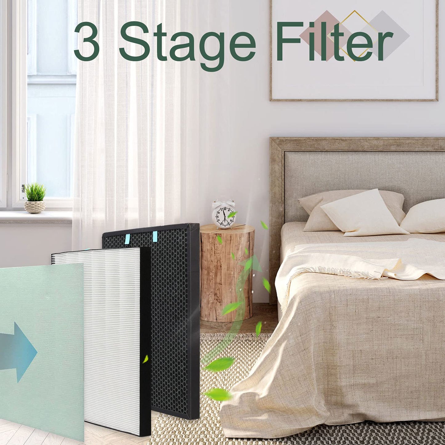 Replacement 400 Filter for Bissell Air400-2521 Pre, 2520 Active Carbon Filter, Compared to Part 2521, 2520