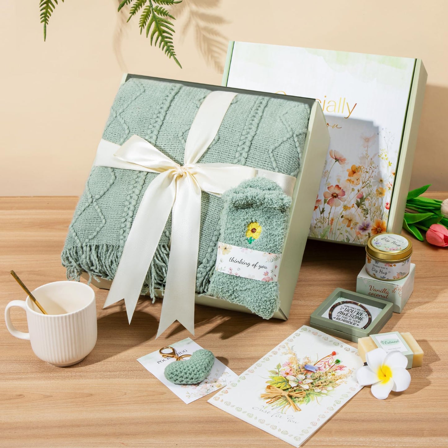 Joyliss Get Well Gifts for Women Self Care Gifts, Sympathy Gift Baskets Spa Gift Set, Thinking of You Inspirational Christmas Birthday Gift Box for Mom Her Friend Sister Wife Girlfriend