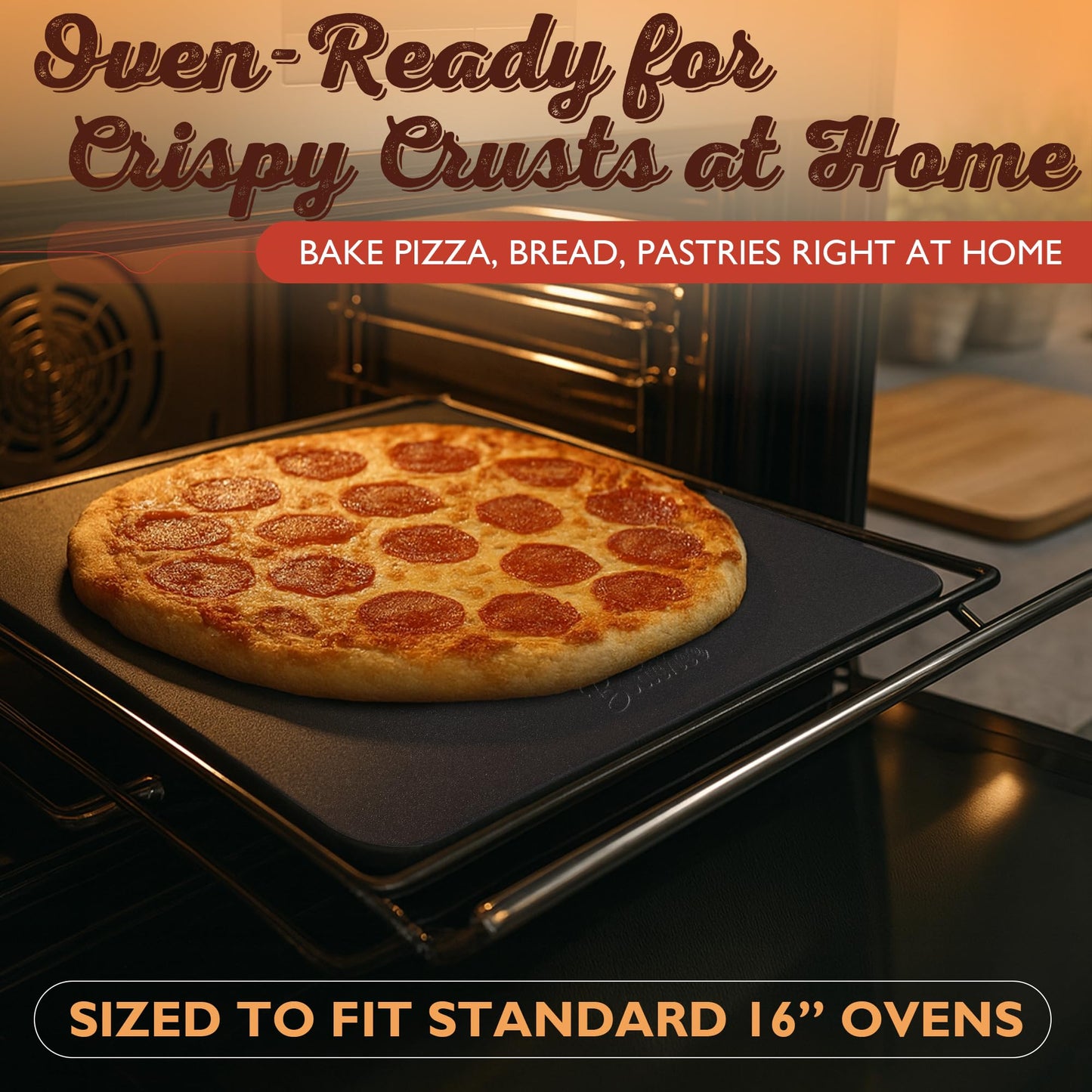 Boachee Pizza Steel XL 16"x13.4" – Heavy-Duty Baking Steel for Oven & Grill, Pizza Stone Alternative for Crispy Crust, Faster Heat Transfer, Professional Pizza Baking Sheet