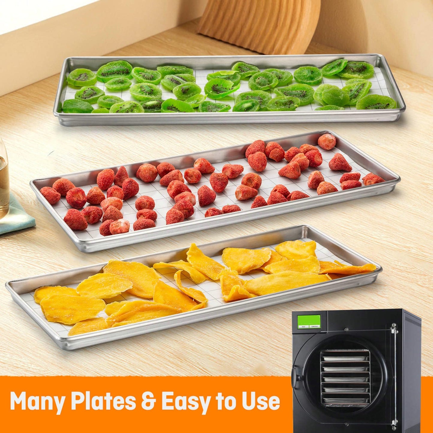 Metal Trays for Harvest Right Freeze Dryer Small, Freeze dryer Small trays for Harvest Right home pro freeze dryer (Small-4pcs)
