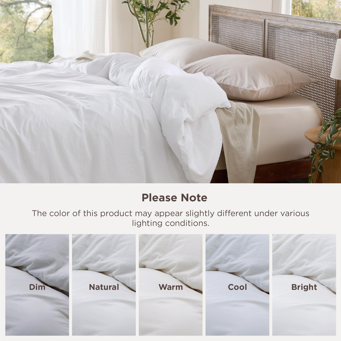 Bedsure Duvet Cover King Size Only - Prewashed Cotton-Like Polyester Extra Soft All Season Bedding, Includes 1 Duvet Cover 104x90 Inches with Zipper Closure, White, (No Comforter)
