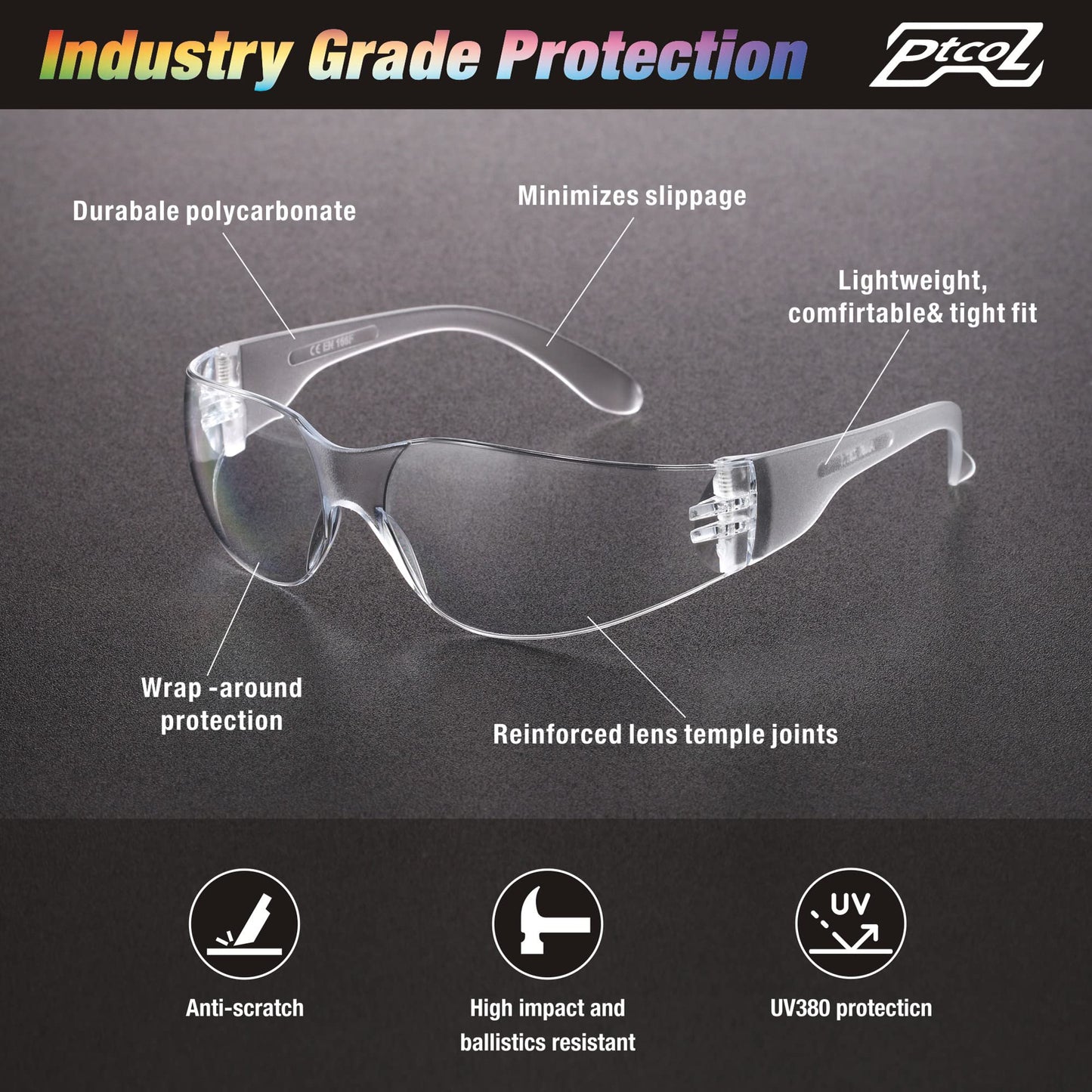 112 Pack Safety Glasses Crystal Clear (Bulk Pack of 24+4) Unisex Anti-Scratch Protective Goggles Impact Resistant Lens Eyewear with ANSI Z87.1 Certified for Construction, Shooting and Laboratory
