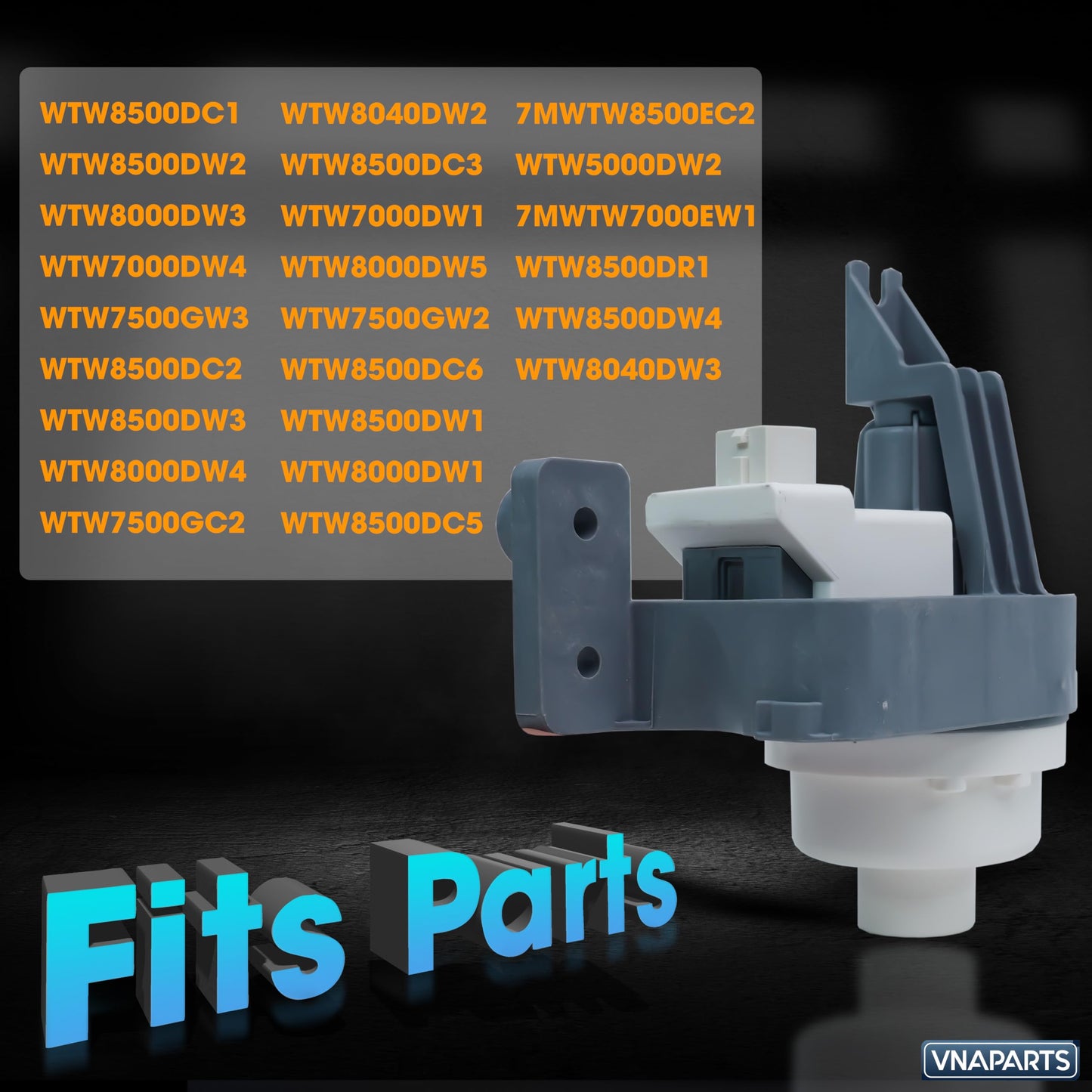 VNAPARTS W10876600 Washer Drain Pump W10727777 For Whirlpool Cabrio, B25-3a04 Drain Pump For Maytag Bravos xl W10876600VP, AP6004933, B25-3A04 4455877 Top Load Washer mvwb835dw1 mvwx655dw1 washer