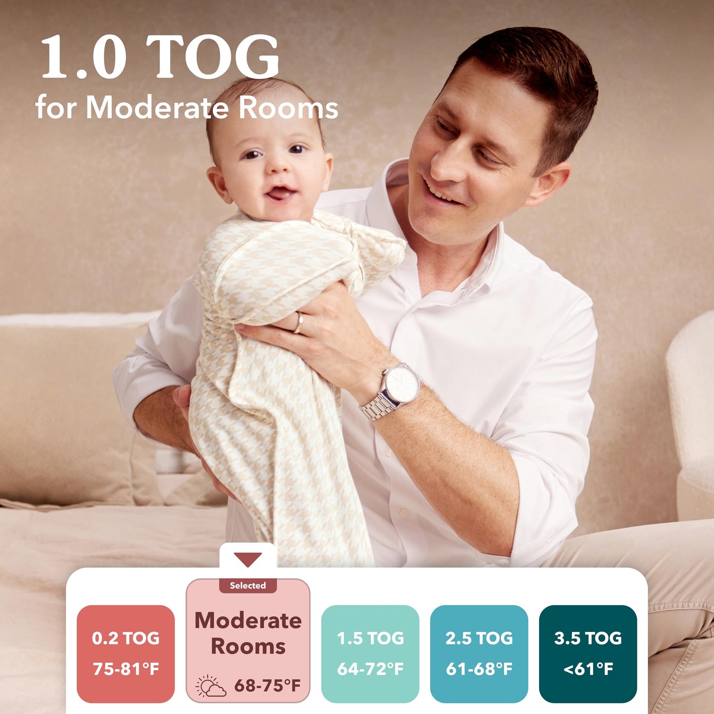 Love to Dream Swaddle Up™ Transition Bag, 1.0 TOG, 13-19 lbs, Stage 2, Zip-Off Wings, Gently Help Baby Transition from Being Swaddled to Arms Free When Showing Signs of Rolling, Powder Pink Twinkle