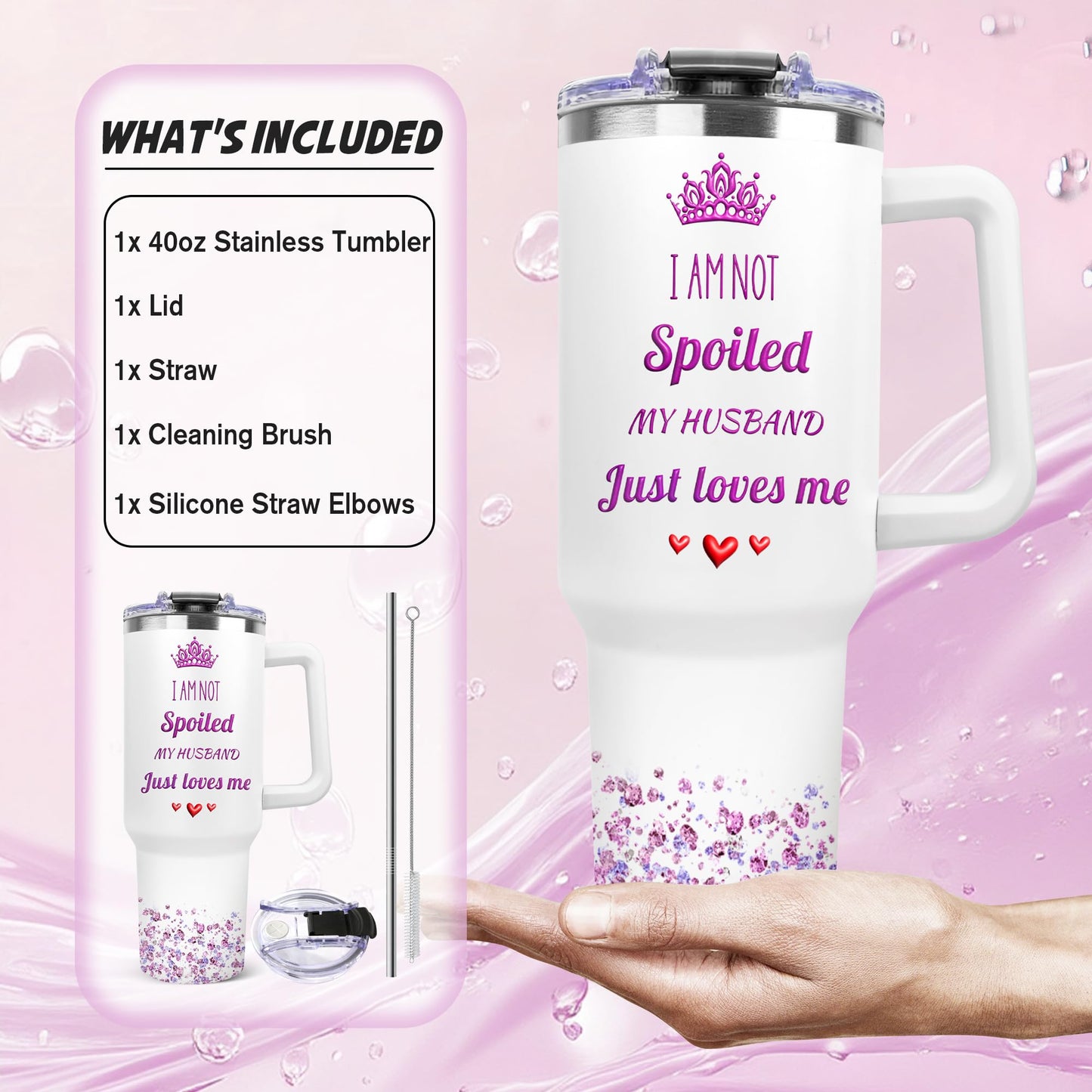 Toroly Gifts for Wife from Husband - Mothers Day Gifts for Wife - Birthday Gift for Wifey - Wedding Anniversary Romantic Gift for Women - I Love You Gift for Her - to My Wife's 40 Oz Tumbler