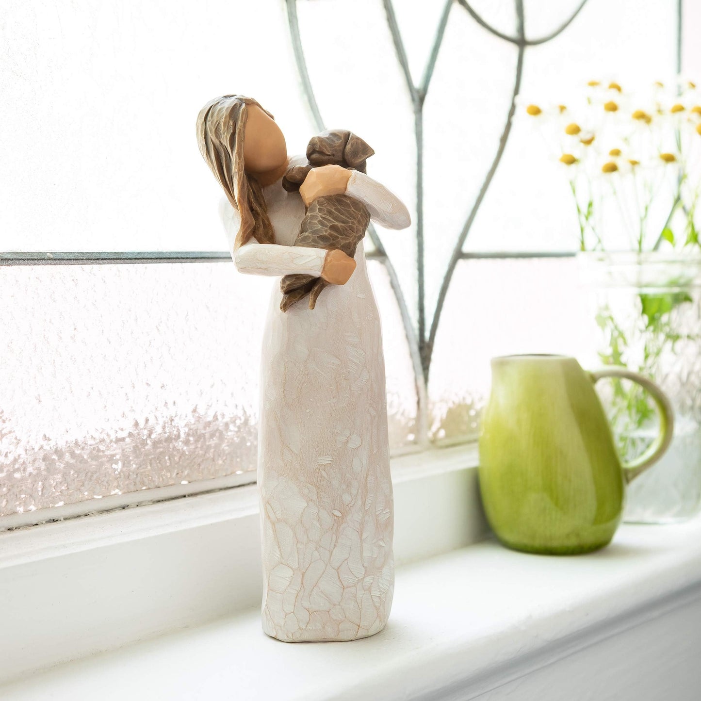 Willow Tree Adorable You (Dark Dog), A Joyful Friendship, Expresses Relationship with a Much-Loved Pet Dog, Sculpted Hand-Painted Figure