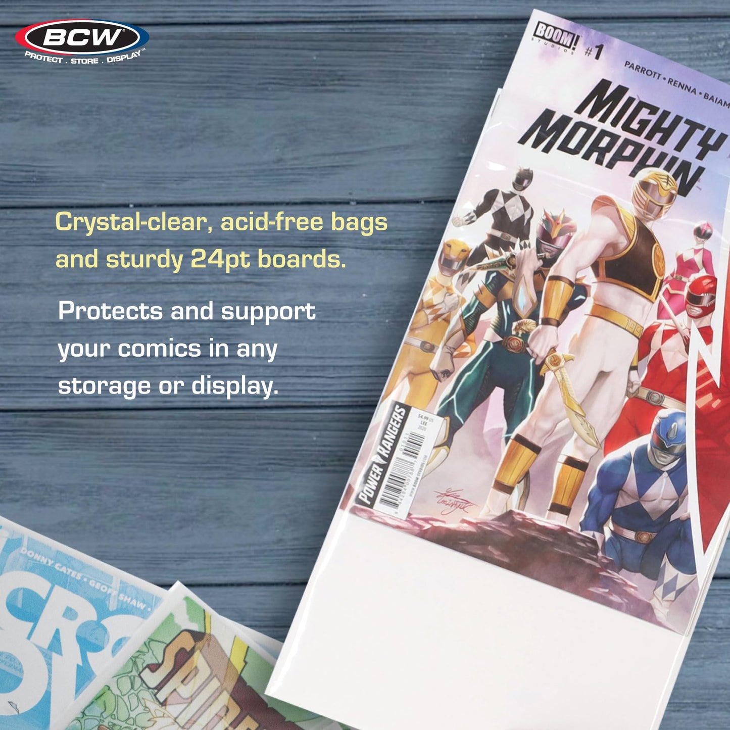 BCW Current Premade Comic Bags & Boards | Preloaded Sleeves & Backer Boards for Modern Comics (100 Pack, Non-Resealable)